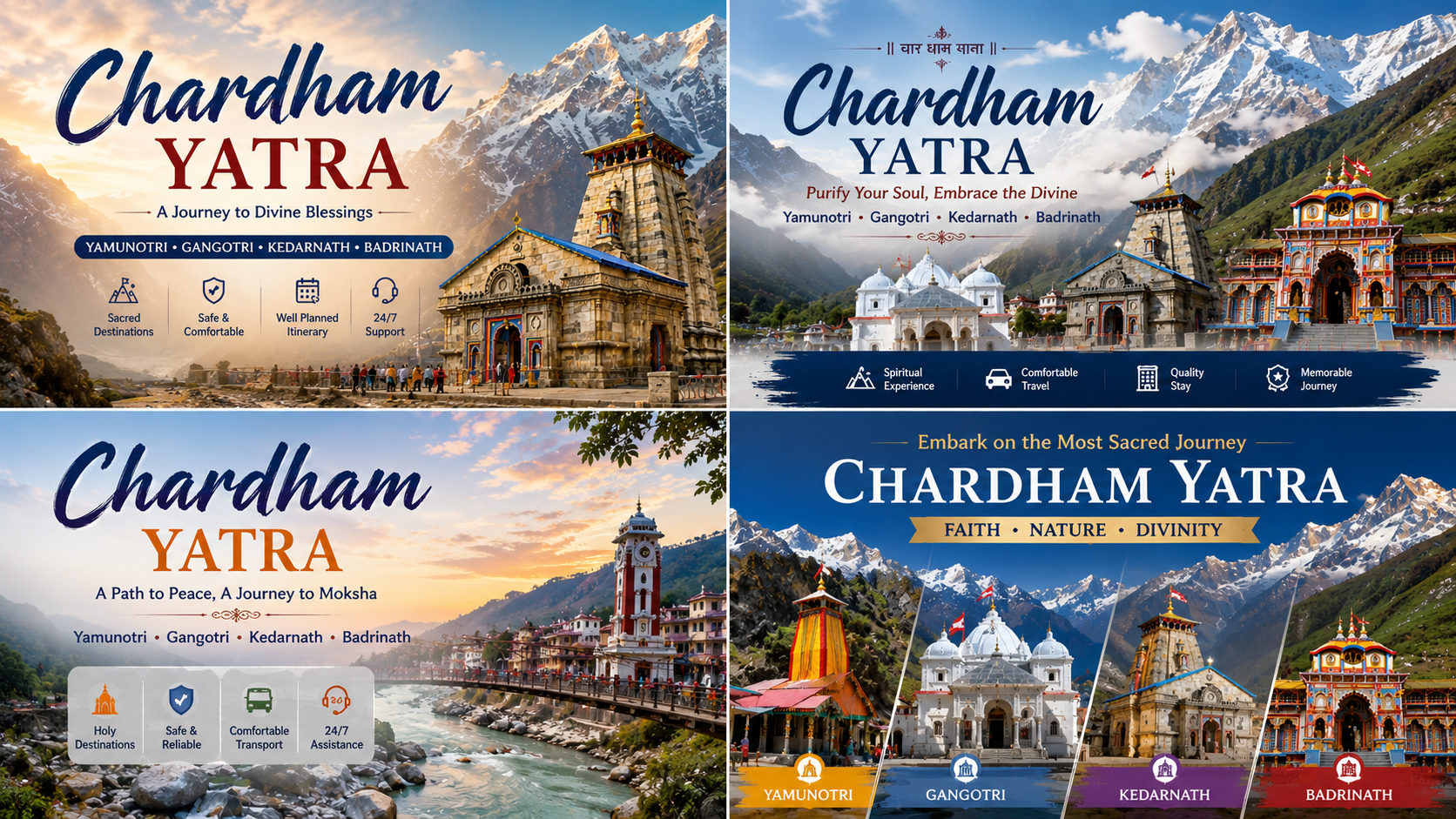 Chardham Yatra Package from Haridwar 2027 – 10 Days / 9 Nights